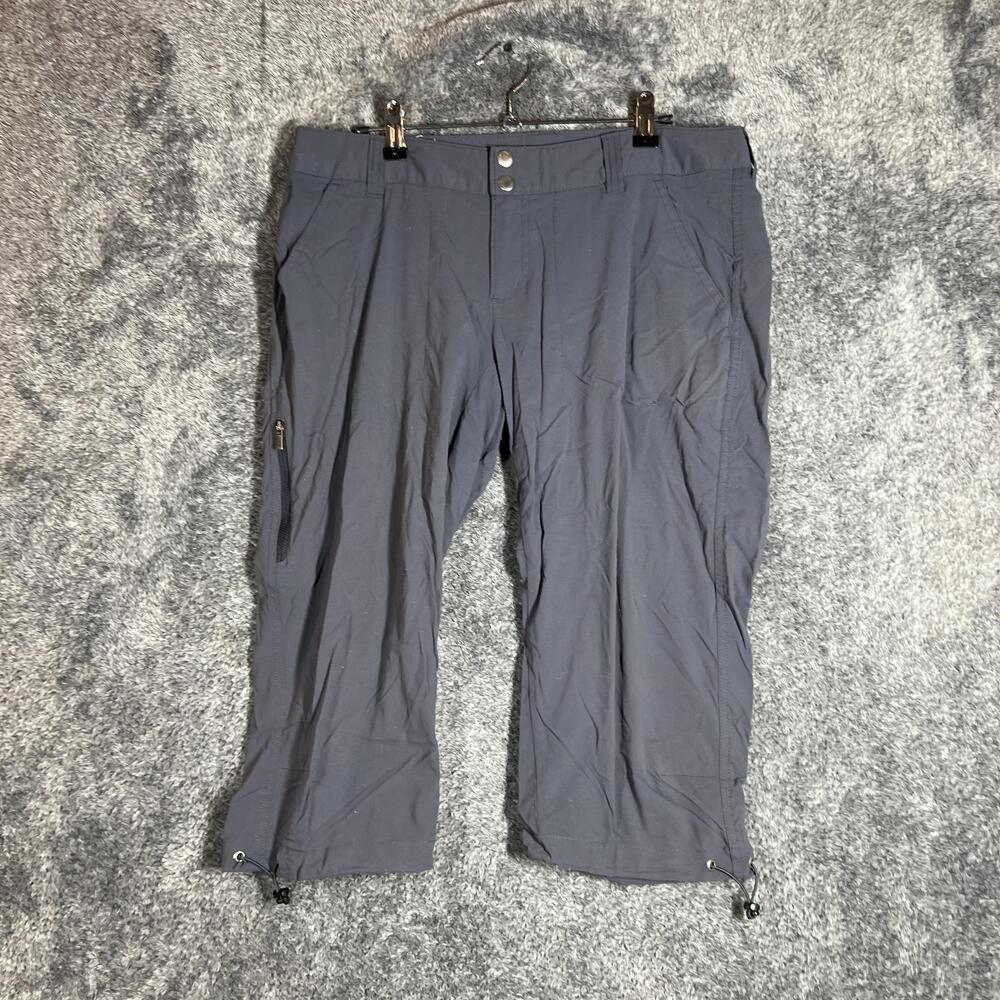 Columbia Cargo Pants Womens Waist 34 Size 10 Gray Softshell Water Resistant